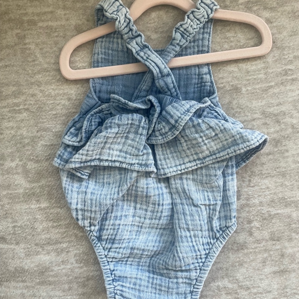 Baby Gap blue jean romper. Worn once.